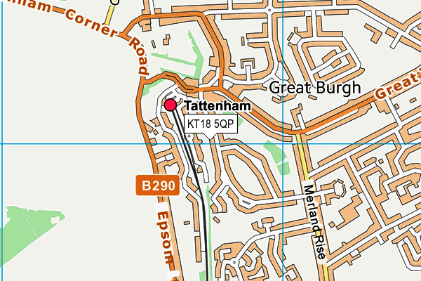 KT18 5QP map - OS VectorMap District (Ordnance Survey) KT18 5QP map - OS VectorMap District (Ordnance Survey)