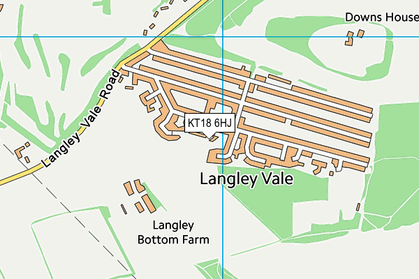 KT18 6HJ map - OS VectorMap District (Ordnance Survey) KT18 6HJ map - OS VectorMap District (Ordnance Survey)