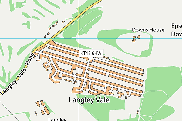 KT18 6HW map - OS VectorMap District (Ordnance Survey) KT18 6HW map - OS VectorMap District (Ordnance Survey)
