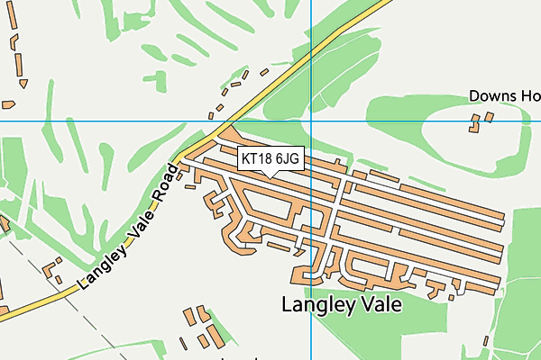 KT18 6JG map - OS VectorMap District (Ordnance Survey) KT18 6JG map - OS VectorMap District (Ordnance Survey)
