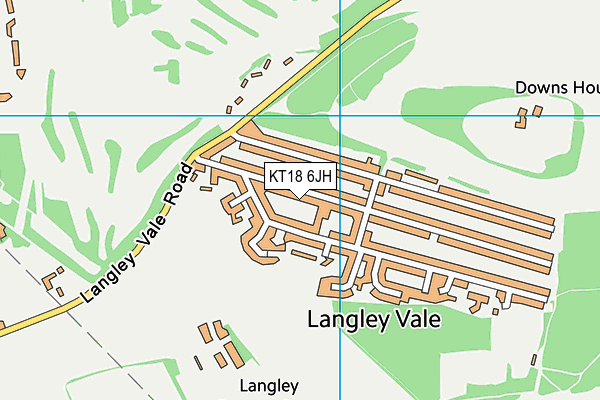 KT18 6JH map - OS VectorMap District (Ordnance Survey) KT18 6JH map - OS VectorMap District (Ordnance Survey)