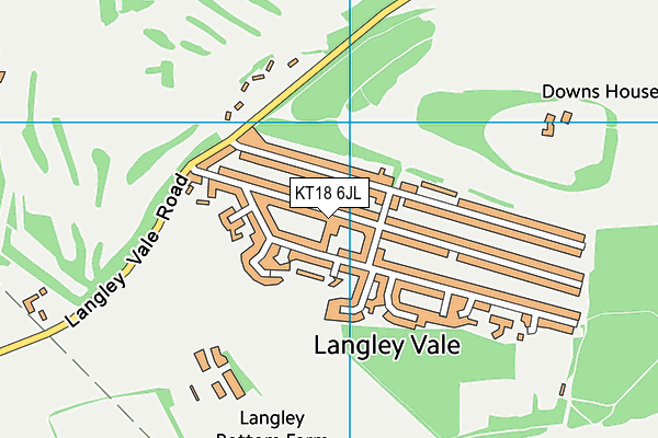 KT18 6JL map - OS VectorMap District (Ordnance Survey) KT18 6JL map - OS VectorMap District (Ordnance Survey)