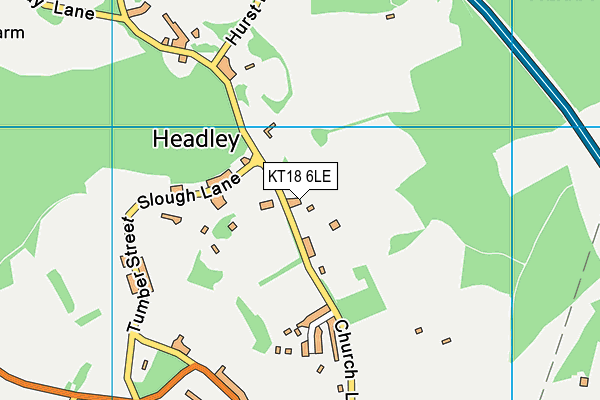 KT18 6LE map - OS VectorMap District (Ordnance Survey) KT18 6LE map - OS VectorMap District (Ordnance Survey)