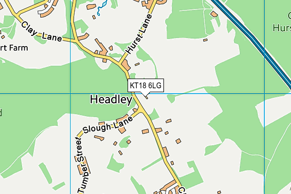 KT18 6LG map - OS VectorMap District (Ordnance Survey) KT18 6LG map - OS VectorMap District (Ordnance Survey)