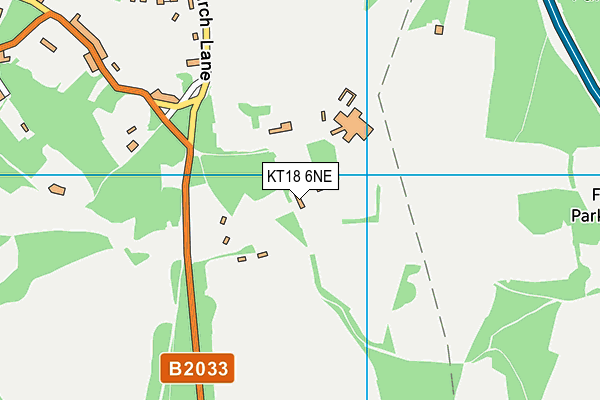 KT18 6NE map - OS VectorMap District (Ordnance Survey) KT18 6NE map - OS VectorMap District (Ordnance Survey)
