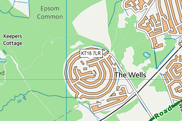 KT18 7LR map - OS VectorMap District (Ordnance Survey) KT18 7LR map - OS VectorMap District (Ordnance Survey)