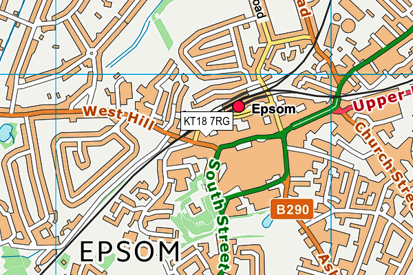 KT18 7RG map - OS VectorMap District (Ordnance Survey) KT18 7RG map - OS VectorMap District (Ordnance Survey)
