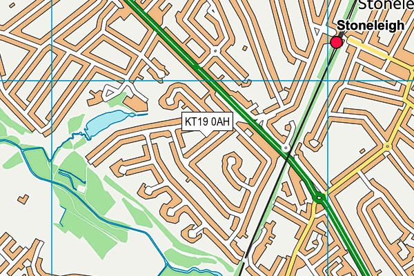 KT19 0AH map - OS VectorMap District (Ordnance Survey) KT19 0AH map - OS VectorMap District (Ordnance Survey)