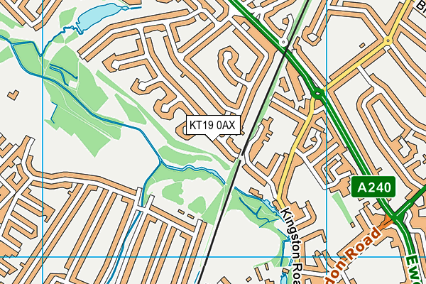 KT19 0AX map - OS VectorMap District (Ordnance Survey) KT19 0AX map - OS VectorMap District (Ordnance Survey)