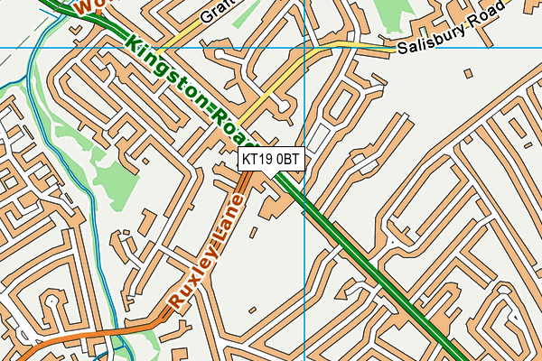 KT19 0BT map - OS VectorMap District (Ordnance Survey) KT19 0BT map - OS VectorMap District (Ordnance Survey)
