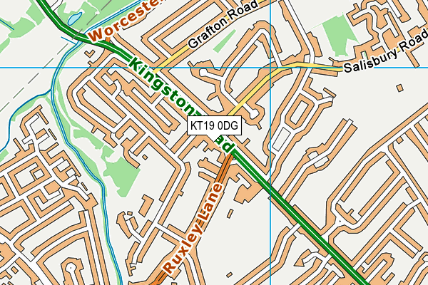 KT19 0DG map - OS VectorMap District (Ordnance Survey) KT19 0DG map - OS VectorMap District (Ordnance Survey)