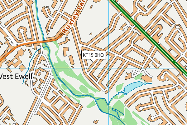 KT19 0HQ map - OS VectorMap District (Ordnance Survey) KT19 0HQ map - OS VectorMap District (Ordnance Survey)