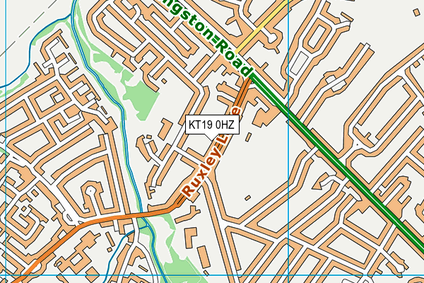 KT19 0HZ map - OS VectorMap District (Ordnance Survey) KT19 0HZ map - OS VectorMap District (Ordnance Survey)