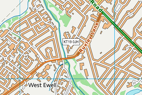 KT19 0JH map - OS VectorMap District (Ordnance Survey) KT19 0JH map - OS VectorMap District (Ordnance Survey)