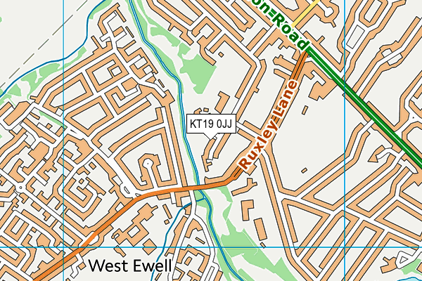 KT19 0JJ map - OS VectorMap District (Ordnance Survey) KT19 0JJ map - OS VectorMap District (Ordnance Survey)