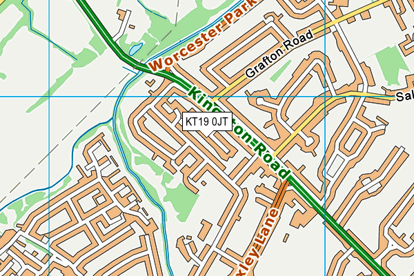 KT19 0JT map - OS VectorMap District (Ordnance Survey) KT19 0JT map - OS VectorMap District (Ordnance Survey)