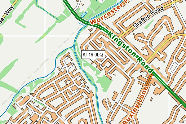 KT19 0LQ map - OS VectorMap District (Ordnance Survey) KT19 0LQ map - OS VectorMap District (Ordnance Survey)