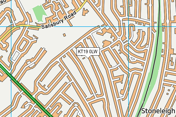 KT19 0LW map - OS VectorMap District (Ordnance Survey) KT19 0LW map - OS VectorMap District (Ordnance Survey)