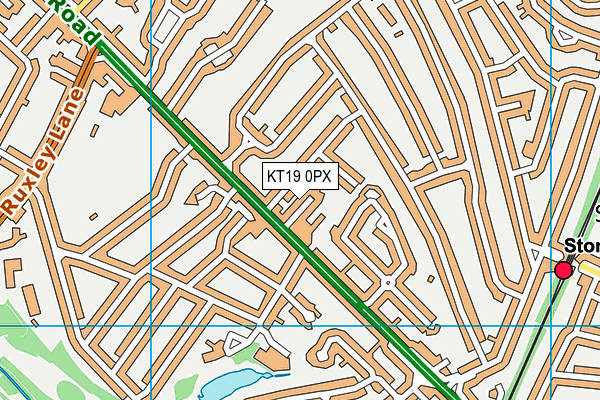 KT19 0PX map - OS VectorMap District (Ordnance Survey) KT19 0PX map - OS VectorMap District (Ordnance Survey)