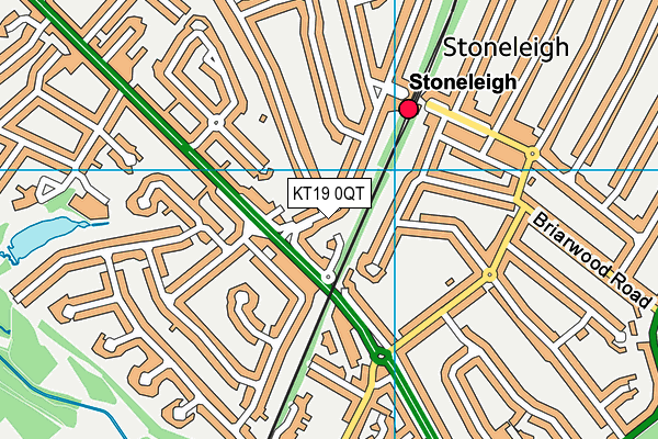 KT19 0QT map - OS VectorMap District (Ordnance Survey) KT19 0QT map - OS VectorMap District (Ordnance Survey)