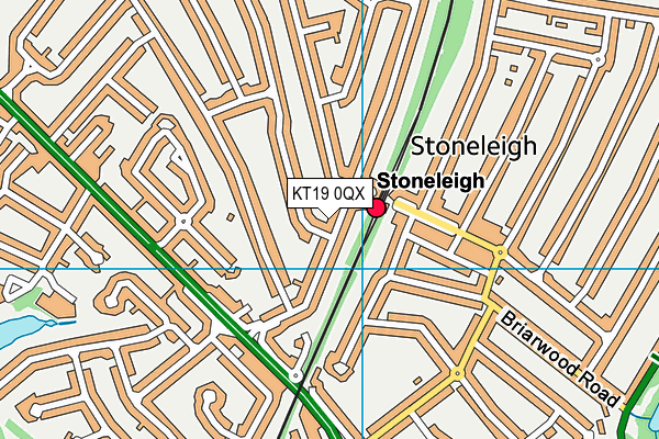 KT19 0QX map - OS VectorMap District (Ordnance Survey) KT19 0QX map - OS VectorMap District (Ordnance Survey)