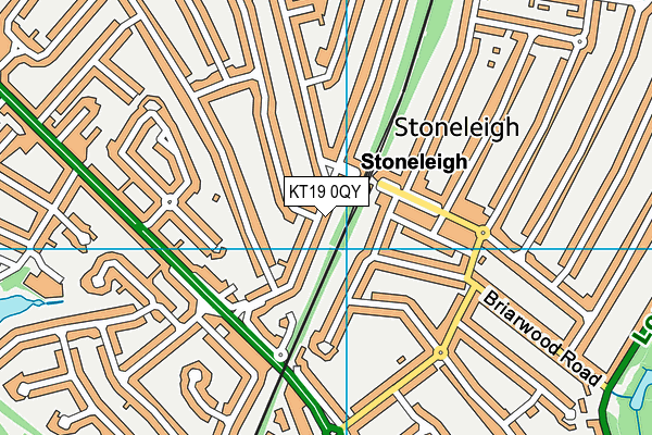 KT19 0QY map - OS VectorMap District (Ordnance Survey) KT19 0QY map - OS VectorMap District (Ordnance Survey)