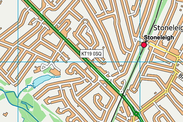 KT19 0SQ map - OS VectorMap District (Ordnance Survey) KT19 0SQ map - OS VectorMap District (Ordnance Survey)
