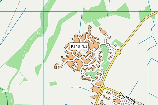 KT19 7LJ map - OS VectorMap District (Ordnance Survey) KT19 7LJ map - OS VectorMap District (Ordnance Survey)