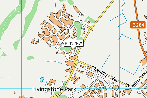 KT19 7NW map - OS VectorMap District (Ordnance Survey) KT19 7NW map - OS VectorMap District (Ordnance Survey)