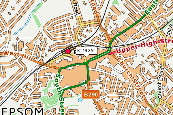 KT19 8AT map - OS VectorMap District (Ordnance Survey) KT19 8AT map - OS VectorMap District (Ordnance Survey)