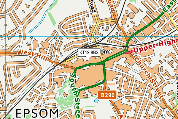 KT19 8BS map - OS VectorMap District (Ordnance Survey)