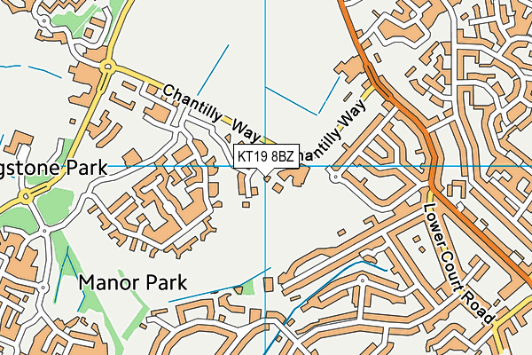 KT19 8BZ map - OS VectorMap District (Ordnance Survey) KT19 8BZ map - OS VectorMap District (Ordnance Survey)