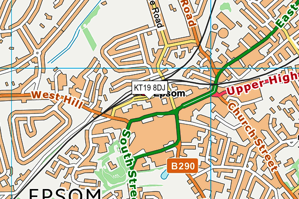 KT19 8DJ map - OS VectorMap District (Ordnance Survey) KT19 8DJ map - OS VectorMap District (Ordnance Survey)