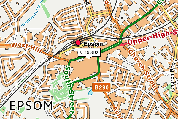 KT19 8DX map - OS VectorMap District (Ordnance Survey) KT19 8DX map - OS VectorMap District (Ordnance Survey)