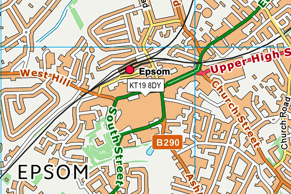 KT19 8DY map - OS VectorMap District (Ordnance Survey) KT19 8DY map - OS VectorMap District (Ordnance Survey)