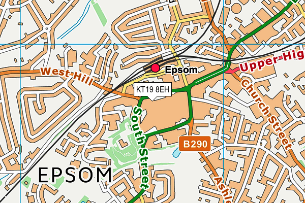 KT19 8EH map - OS VectorMap District (Ordnance Survey) KT19 8EH map - OS VectorMap District (Ordnance Survey)