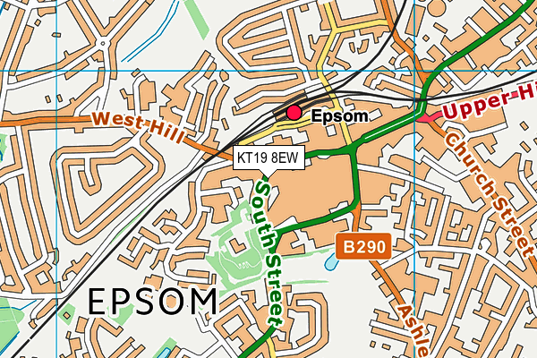 KT19 8EW map - OS VectorMap District (Ordnance Survey) KT19 8EW map - OS VectorMap District (Ordnance Survey)
