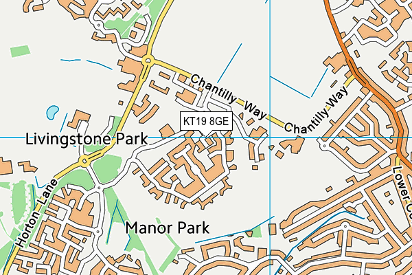 KT19 8GE map - OS VectorMap District (Ordnance Survey) KT19 8GE map - OS VectorMap District (Ordnance Survey)