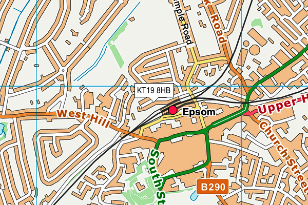 KT19 8HB map - OS VectorMap District (Ordnance Survey) KT19 8HB map - OS VectorMap District (Ordnance Survey)