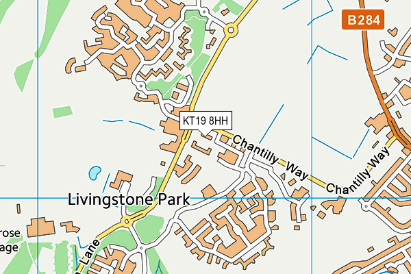 KT19 8HH map - OS VectorMap District (Ordnance Survey) KT19 8HH map - OS VectorMap District (Ordnance Survey)