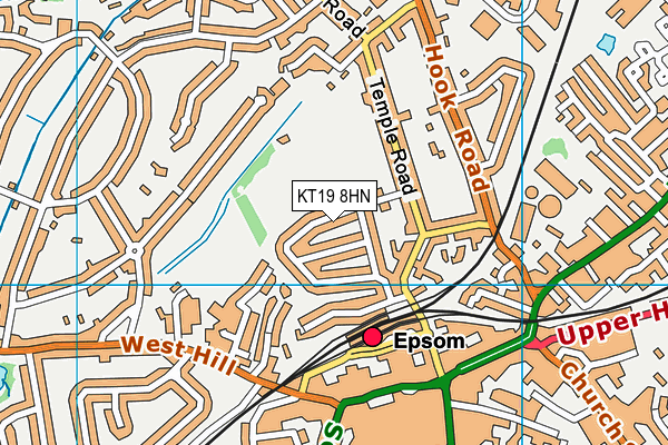 KT19 8HN map - OS VectorMap District (Ordnance Survey) KT19 8HN map - OS VectorMap District (Ordnance Survey)