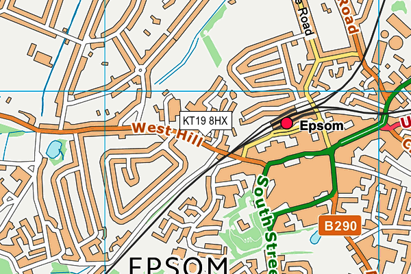 KT19 8HX map - OS VectorMap District (Ordnance Survey) KT19 8HX map - OS VectorMap District (Ordnance Survey)