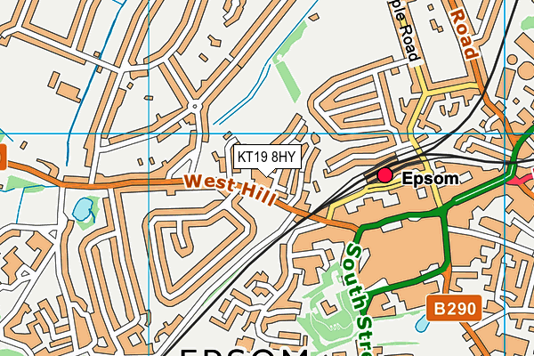 KT19 8HY map - OS VectorMap District (Ordnance Survey) KT19 8HY map - OS VectorMap District (Ordnance Survey)