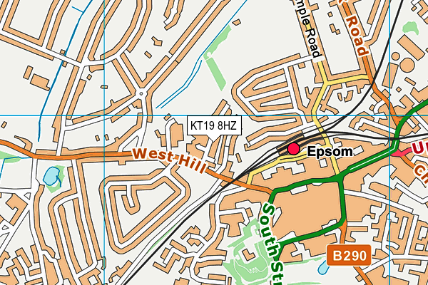 KT19 8HZ map - OS VectorMap District (Ordnance Survey) KT19 8HZ map - OS VectorMap District (Ordnance Survey)