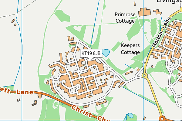 KT19 8JB map - OS VectorMap District (Ordnance Survey) KT19 8JB map - OS VectorMap District (Ordnance Survey)
