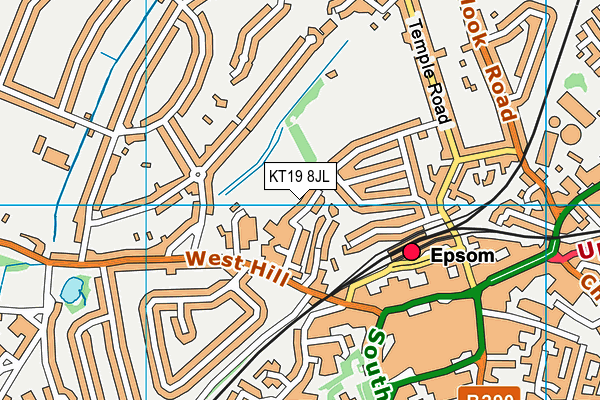 KT19 8JL map - OS VectorMap District (Ordnance Survey) KT19 8JL map - OS VectorMap District (Ordnance Survey)