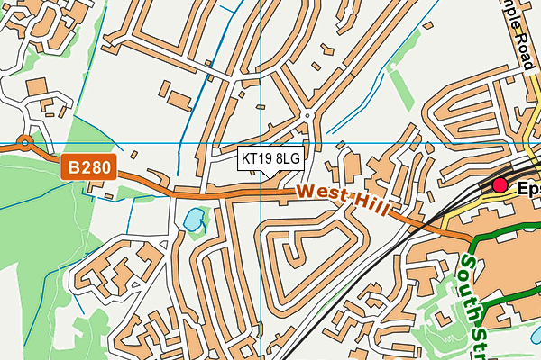KT19 8LG map - OS VectorMap District (Ordnance Survey) KT19 8LG map - OS VectorMap District (Ordnance Survey)