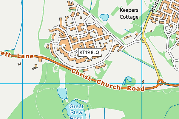 KT19 8LQ map - OS VectorMap District (Ordnance Survey) KT19 8LQ map - OS VectorMap District (Ordnance Survey)