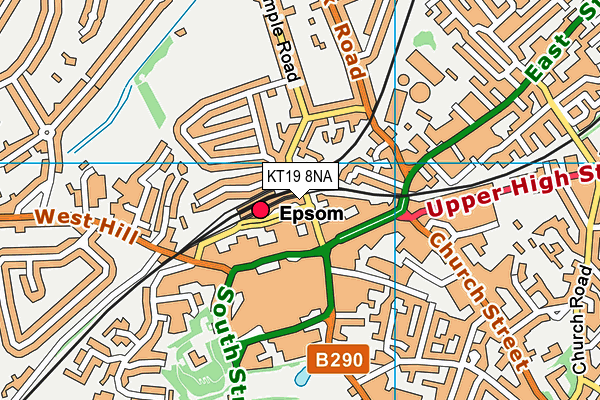 KT19 8NA map - OS VectorMap District (Ordnance Survey) KT19 8NA map - OS VectorMap District (Ordnance Survey)