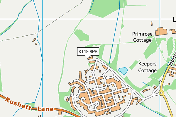 KT19 8PB map - OS VectorMap District (Ordnance Survey) KT19 8PB map - OS VectorMap District (Ordnance Survey)